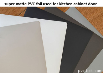 Folha decorativa de PVC preto super fosco para portas de armário de cozinha