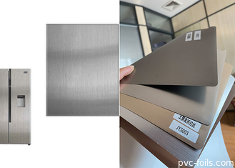 A prata versátil do meta escova o filme decorativo do PVC da cor para o painel do aparelho eletrodoméstico