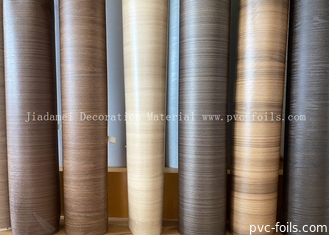 0.18mm Golden Oak Wood Grain PVC filme de mobiliário para revestimento de perfil de plástico