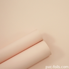 Folha de membrana de PVC de cor rosa super-mate em rolos para portas de armários de cozinha