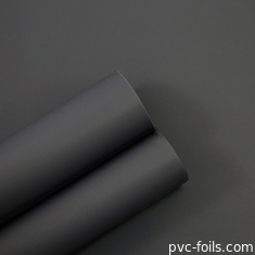 Folha decorativa de PVC cinza escuro para decoração de superfícies interiores, super mate