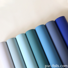 Rolo de folha decorativa de PVC monocolor para prensagem de membrana de portas de armários