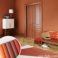 Folha de membrana de PVC anti-impressão digital super-mate para portas interiores