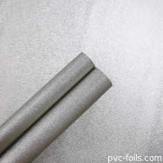 Película decorativa de PVC de prata metálica para mobiliário interior, laminação de portas