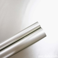Película decorativa de PVC de prata metálica brilhante para laminação de painéis de móveis