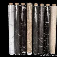Novo filme de laminação de PVC de padrão de mármore para decoração de superfícies internas