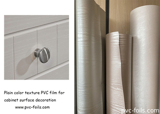 Película decorativa de PVC de textura de cor simples para decoração de superfícies de armários