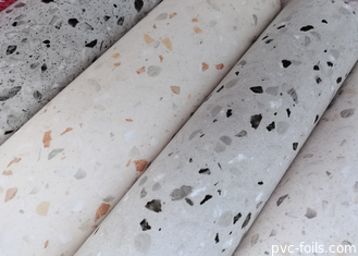 Filme decorativo de PVC de mármore branco para balcões de cozinha