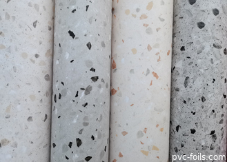 Filme de laminação de PVC de mármore branco para acabamento de pedra de balcão