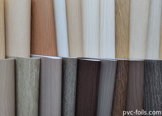 Película decorativa de PVC com grãos de madeira super-mate para perfil e revestimento de painéis de WPC
