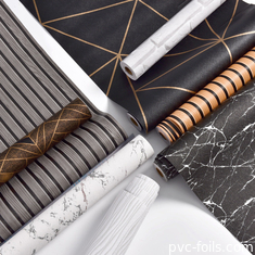 Matt Black Marble PVC film de envolvimento para painéis de parede, laminação de móveis