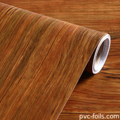 Padrão de madeira auto-aderente folha de PVC interior decorativo película de vinil para MDF