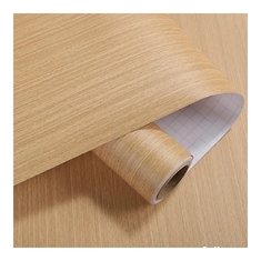 Cor de estoque Nova Película Decorativa de Madeira de Grão de PVC Papel de parede Folha Adesiva de Madeira