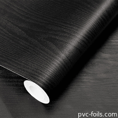 Impressão digital à prova d'água Película decorativa de PVC de grãos de madeira para mobiliário e decoração de armários