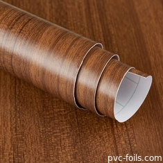 Folha decorativa de PVC de comprimento de rolo ajustável com padrão de nozes resistente a ácidos 30m-50m