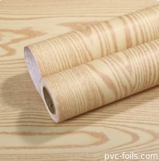 1.22x50M Filme auto-aderente decorativo de papel de parede em PVC em madeira em relevo para decoração residencial