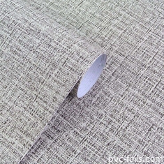 Texturas de tecido Película autoadhesiva de PVC de cor sólida para parede de quarto de hotel
