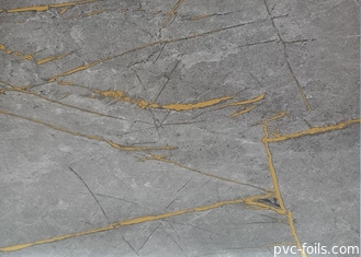 folha decorativa do PVC de 0.50mm para a grão de alto brilho do mármore do revestimento da mobília da coberta