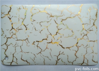O teste padrão decorativo branco de alto brilho do filme do Pvc de 0,2 milímetros 0.1mm imprimiu