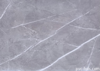 Filme do PVC de Grey Marble High Gloss para o painel de parede do MDF