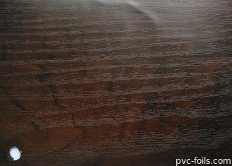 Filme de madeira tridimensional do Pvc da grão para a decoração de superfície interior
