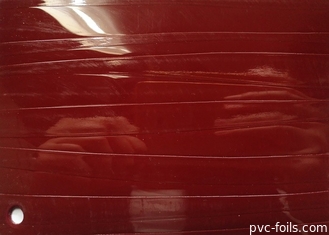 Folha gravada vermelha da membrana do PVC 3D para a decoração interior da mobília