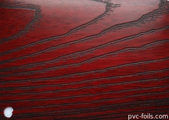Folha decorativa gravada 500m do PVC da grão da madeira/rolo para o armário