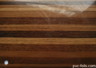Película decorativa de PVC de grão de madeira à prova d'água para laminação de placas de MDF