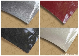 Design de impressão de filme de PVC metálico de alto brilho para cobertura de armário laminado 0,3 mm