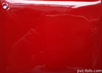 Folha de alto brilho da membrana do PVC da cor vermelha para a decoração da porta de armário