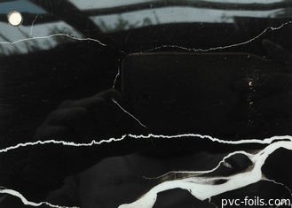 Filme de alto brilho de mármore preto do PVC para a decoração da bancada impermeável