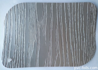 A laminação do PVC do cinza cobre a tampa gravada 3D 0.30mm da mobília
