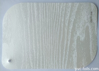 Folha de madeira da membrana do PVC da textura da cor branca para a decoração da superfície da mobília