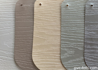 Folha gravada de madeira da membrana do PVC 3D para o envoltório do vinil da decoração dos armários da cozinha