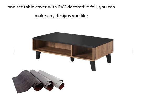 Escove o rolo decorativo da folha do Pvc da cor do carvalho preto para a tampa do tampo da mesa