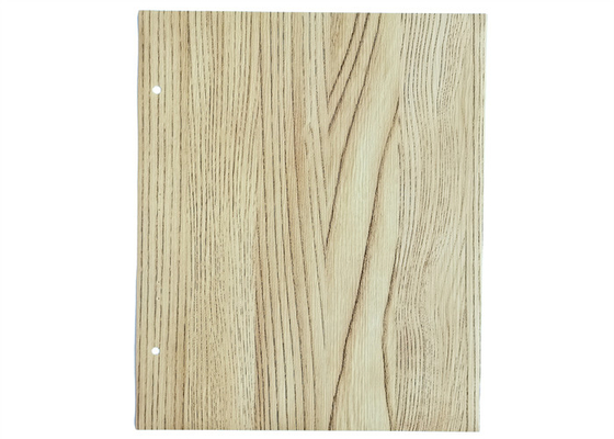 Largura personalizada da folha 1260mm da mobília do PVC da cor da grão da madeira