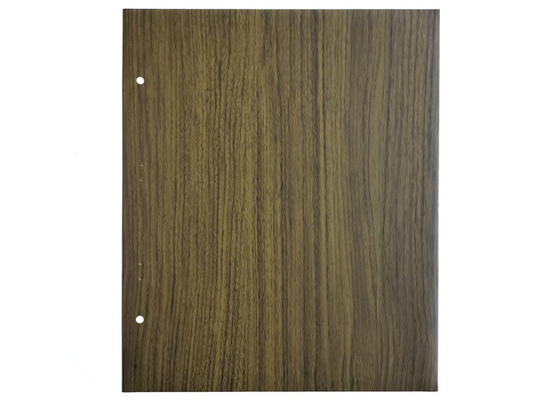 Folha de madeira da membrana do PVC da textura de Brown para da porta da cara o esparadrapo não -