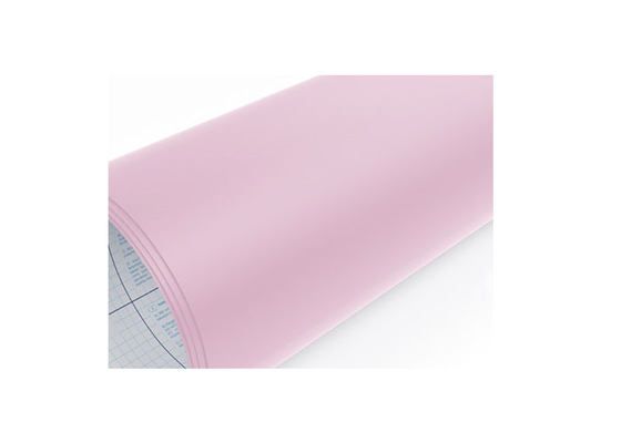 Filme de PVC autoadesivo com acabamento fosco de cor rosa lisa para decoração de casa