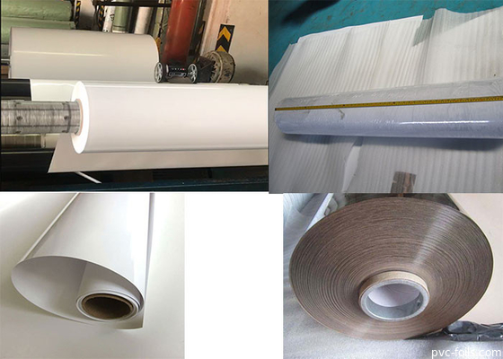 Película decorativa de PVC de cor sólida de alto brilho para móveis e portas de armários