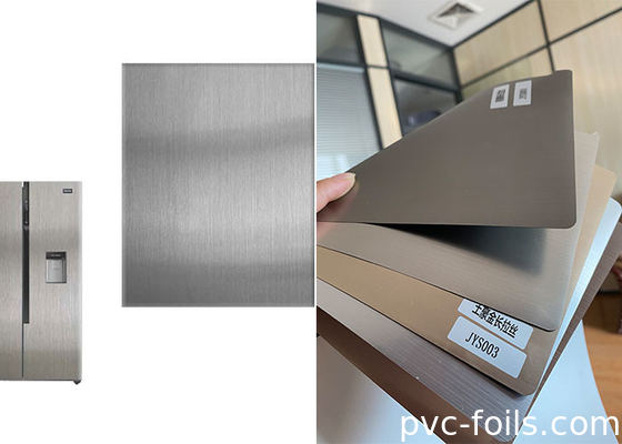 A prata versátil do meta escova o filme decorativo do PVC da cor para o painel do aparelho eletrodoméstico