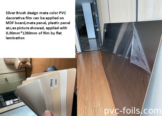 o meta durável escova o filme decorativo do PVC para a laminação interior do painel