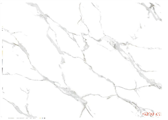 Resíduo metálico super do medidor do filme 300 do PVC do revestimento/rolo decorativo de mármore branco