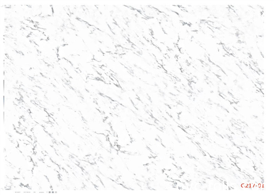 O filme decorativo de superfície moderno do PVC personalizou o mármore branco