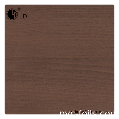 Folha decorativa do PVC da cor escura à prova de fogo do carvalho para a porta que envolve perfis