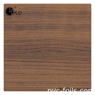 Folha decorativa do PVC da cor escura à prova de fogo do carvalho para a porta que envolve perfis