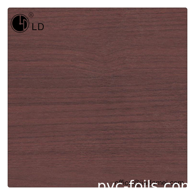 Filme decorativo de madeira de mogno do PVC da cor de Brown 0.12mm para o envolvimento plástico do perfil