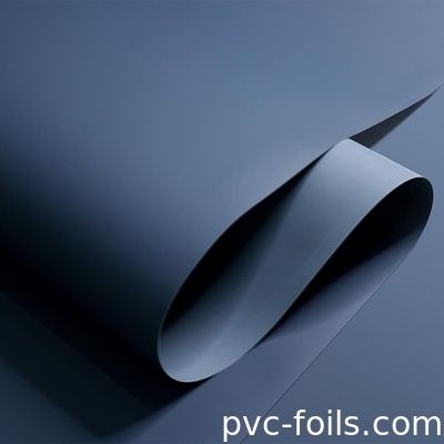 Película decorativa de PVC azul escuro 0,20 mm Espessura impermeável Impressão digital livre