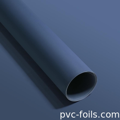 Película decorativa de PVC azul escuro 0,20 mm Espessura impermeável Impressão digital livre
