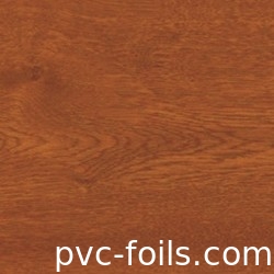 Película de coloração de laminagem de PVC de carvalho-dourado para revestimento de perfis de janelas e portas