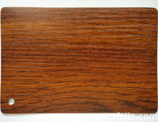 Película de coloração de laminagem de PVC de grãos de madeira para revestimento de perfis de janelas e portas
